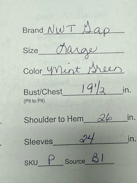 NWT GAP Mint Green Long Sleeve Tee Lightweight Soft Casual Basic Top Large - Picture 10 of 10